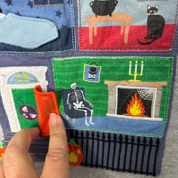 Mini Boden Haunted House Flip Tee - Picture 2 of 6